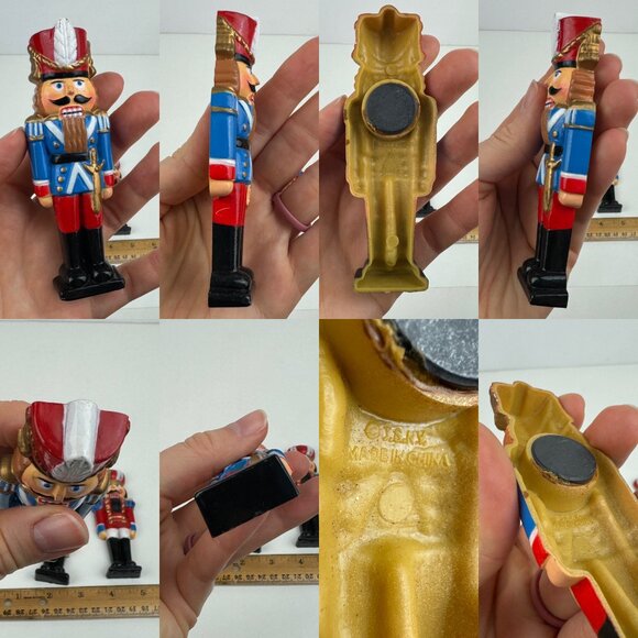 Vtg Set of 3 Nutcracker Memo Magnets 3D Plastic Christmas Holiday Decor 4.25in - Picture 5 of 11